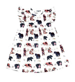 Beary Cute Milk Silk Flutter Dress - Great Lakes Kids Apparel LLC