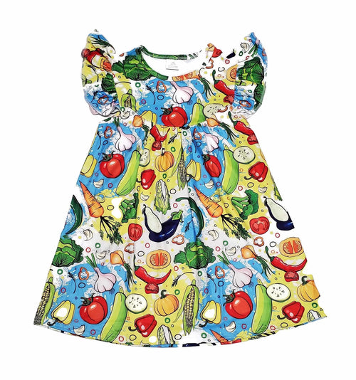Veggie Milk Silk Flutter Dress - Great Lakes Kids Apparel LLC