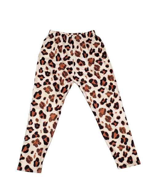 Cheetah Milk Silk Lounge Pants - Great Lakes Kids Apparel LLC
