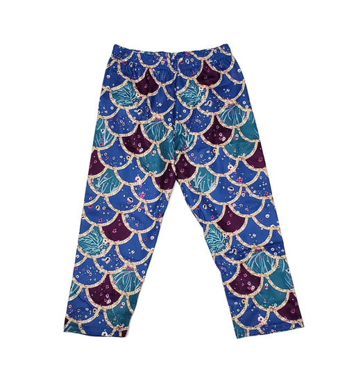 Mermaid Scale Milk Silk Lounge Pants - Great Lakes Kids Apparel LLC