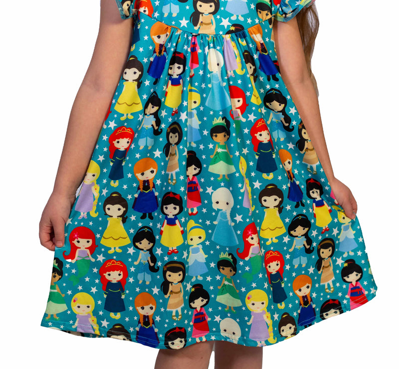 Princess Milk Silk Flutter Dress - Great Lakes Kids Apparel LLC