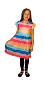 Pretty Pastel Milk Silk Flutter Dress - Great Lakes Kids Apparel LLC