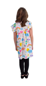 Spring Friends Milk Silk Flutter Dress - Great Lakes Kids Apparel LLC