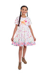 Cheerful Fox Short Sleeve Milk Silk Dress - Great Lakes Kids Apparel LLC