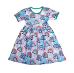 Be Cool, Be Kind Short Sleeve Pocket Milk Silk Dress - Great Lakes Kids Apparel LLC