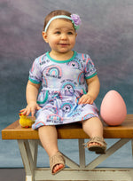 Be Cool, Be Kind Short Sleeve Pocket Milk Silk Dress - Great Lakes Kids Apparel LLC