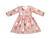Tea Time Bunny Long Sleeve Milk Silk Dress - Great Lakes Kids Apparel LLC