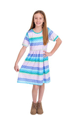 Spots For Spring Short Sleeve Milk Silk Dress - Great Lakes Kids Apparel LLC