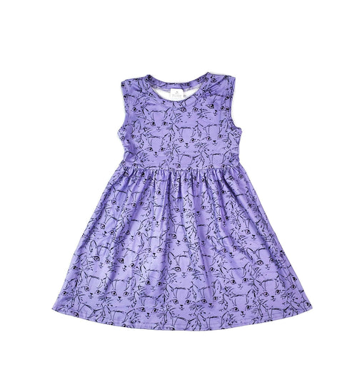 Purrrfect Purple Milk Silk Tank Dress - Great Lakes Kids Apparel LLC