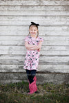 Pink Cow Milk Silk Flutter Dress - Great Lakes Kids Apparel LLC