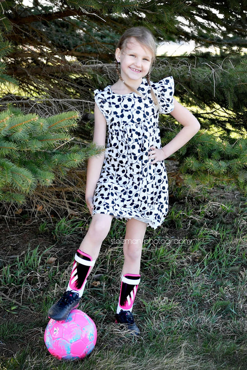 Soccer Milk Silk Flutter Dress - Great Lakes Kids Apparel LLC