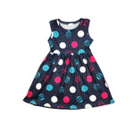 Black Polka Dot Milk Silk Tank Dress - Great Lakes Kids Apparel LLC