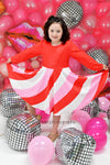 Red Hue Twirl Milk Silk Dress - Great Lakes Kids Apparel LLC