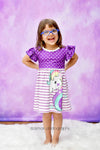 Fantastic Unicorn Milk Silk Flutter Dress - Great Lakes Kids Apparel LLC