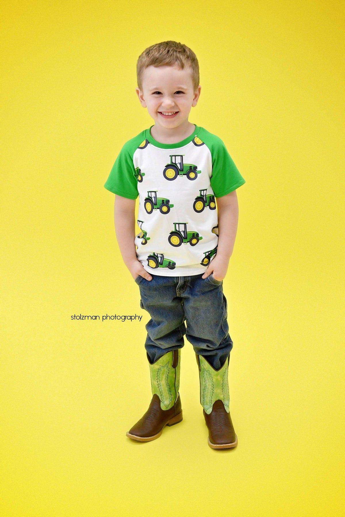 Tractor Milk Silk Raglan - Great Lakes Kids Apparel LLC