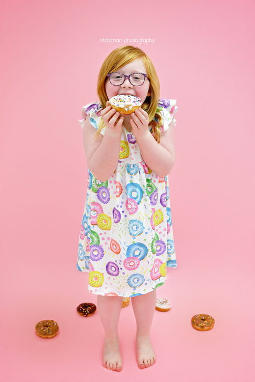 Donut Flutter Milk Silk Dress - Great Lakes Kids Apparel LLC