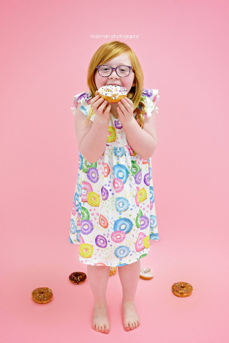 Donut Flutter Milk Silk Dress - Great Lakes Kids Apparel LLC