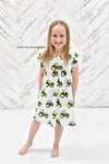 Tractor Milk Silk Flutter Dress - Great Lakes Kids Apparel LLC