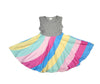 Summer Rainbow Tank Twirl Milk Silk Dress - Great Lakes Kids Apparel LLC