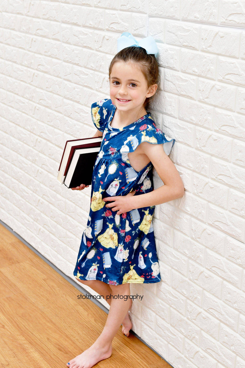 Mademoiselle Milk Silk Flutter Dress - Great Lakes Kids Apparel LLC