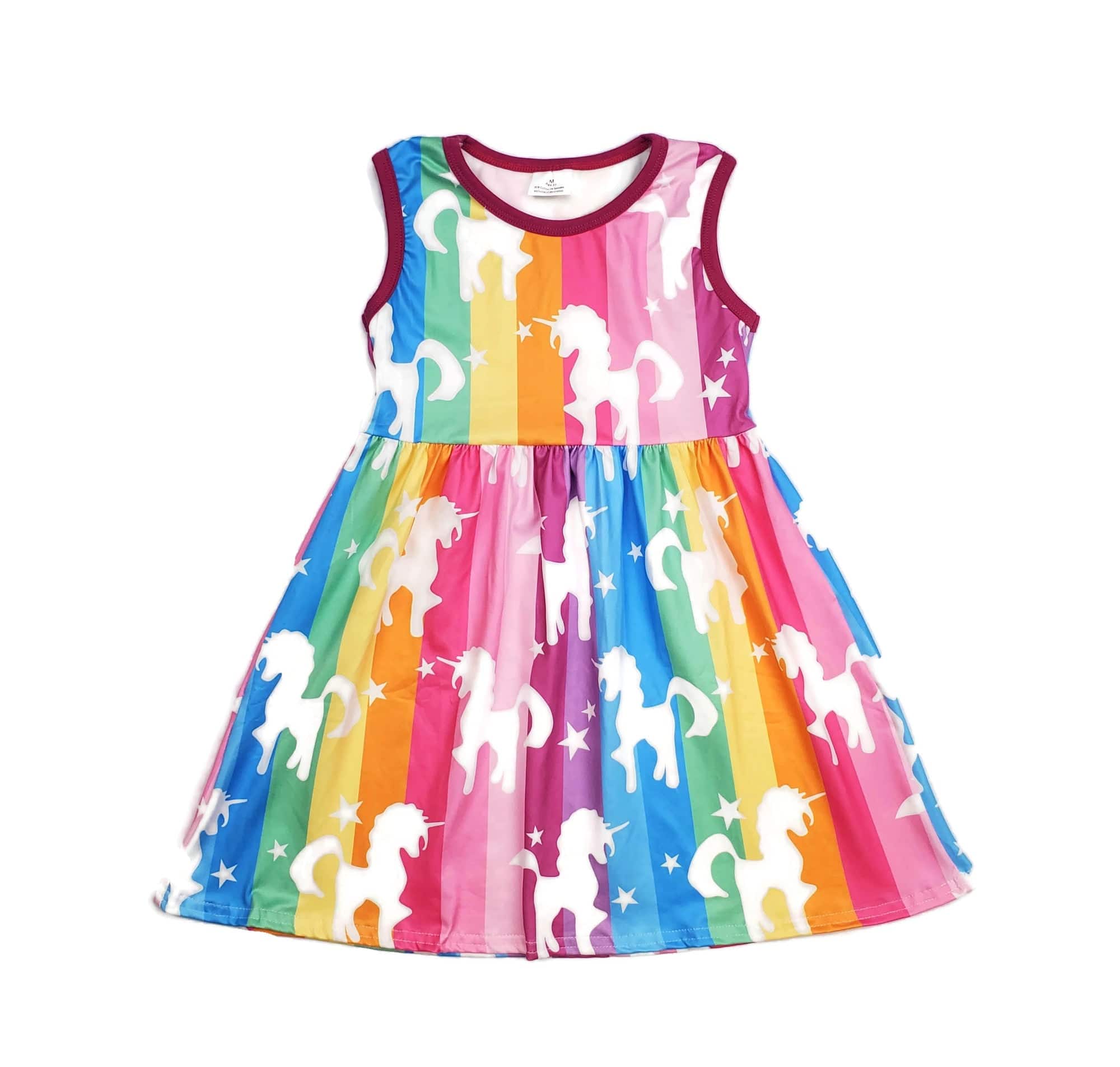 Rainbow Unicorn Milk Silk Tank Dress 12-18 Month Rainbow Unicorn Milk Silk Tank Dress 12-18 Month