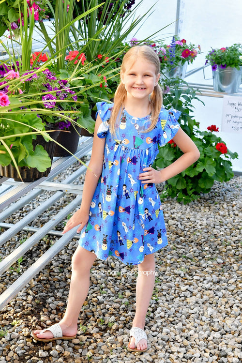 Ice Princess Flutter Milk Silk Dress - Great Lakes Kids Apparel LLC