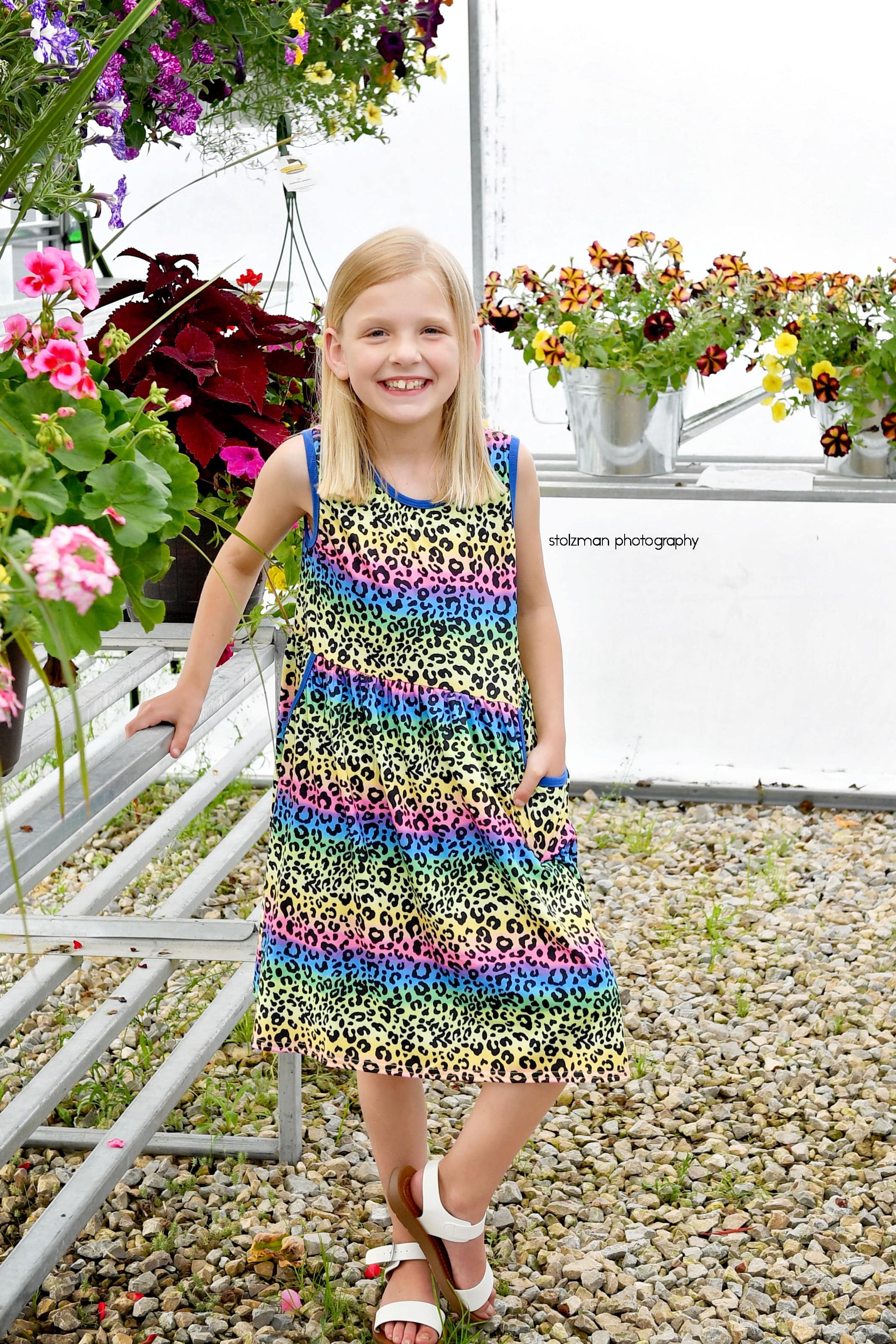 Neon Leopard Pocket Milk Silk Tank Dress 12-18 Month