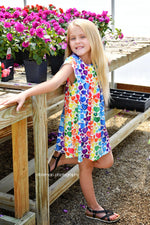 I Love Watercolor Hearts Milk Silk Flutter Dress - Great Lakes Kids Apparel LLC