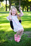 Floral Pig Milk Silk Flutter Dress - Great Lakes Kids Apparel LLC