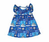 Navy Milk Silk Flutter Dress - Great Lakes Kids Apparel LLC