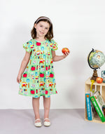 Green Back To School Milk Silk Flutter Dress - Great Lakes Kids Apparel LLC