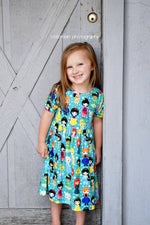 Princess Short Sleeve Olivia Milk Silk Dress - Great Lakes Kids Apparel LLC