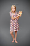 Pizza Short Sleeve Milk Silk Dress - Great Lakes Kids Apparel LLC