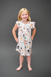 Woodland Critters Flutter Milk Silk Dress - Great Lakes Kids Apparel LLC