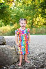 Bright Animals Milk Silk Flutter Dress - Great Lakes Kids Apparel LLC