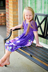 Purple Passion Short Sleeve Milk Silk Dress - Great Lakes Kids Apparel LLC