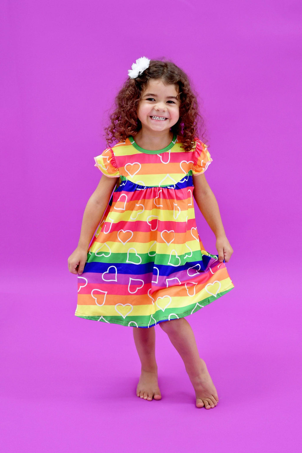 Whole Lotta Love Milk Silk Flutter Dress | Great Lakes Kids Apparel LLC