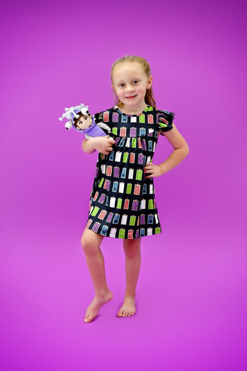 Monster Doors Milk Silk Flutter Dress - Great Lakes Kids Apparel LLC