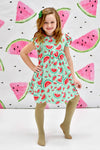 Watermelon Milk Silk Flutter Dress - Great Lakes Kids Apparel LLC
