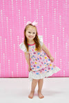 Its My Party Long Flutter Milk Silk Dress - Great Lakes Kids Apparel LLC