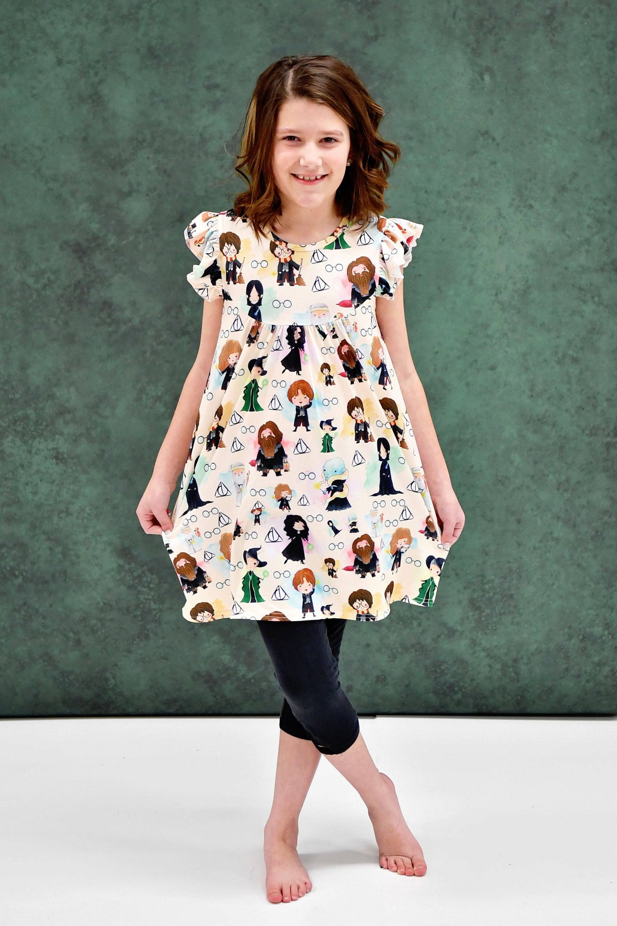 Wizard School Flutter Milk Silk Dress - Great Lakes Kids Apparel LLC