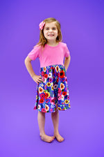Spring Has Sprung Milk Silk Short Sleeve Dress - Great Lakes Kids Apparel LLC