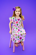 Believe In Fairies Milk Silk Long Flutter Dress - Great Lakes Kids Apparel LLC