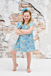 Map Milk Silk Flutter Dress - Great Lakes Kids Apparel LLC