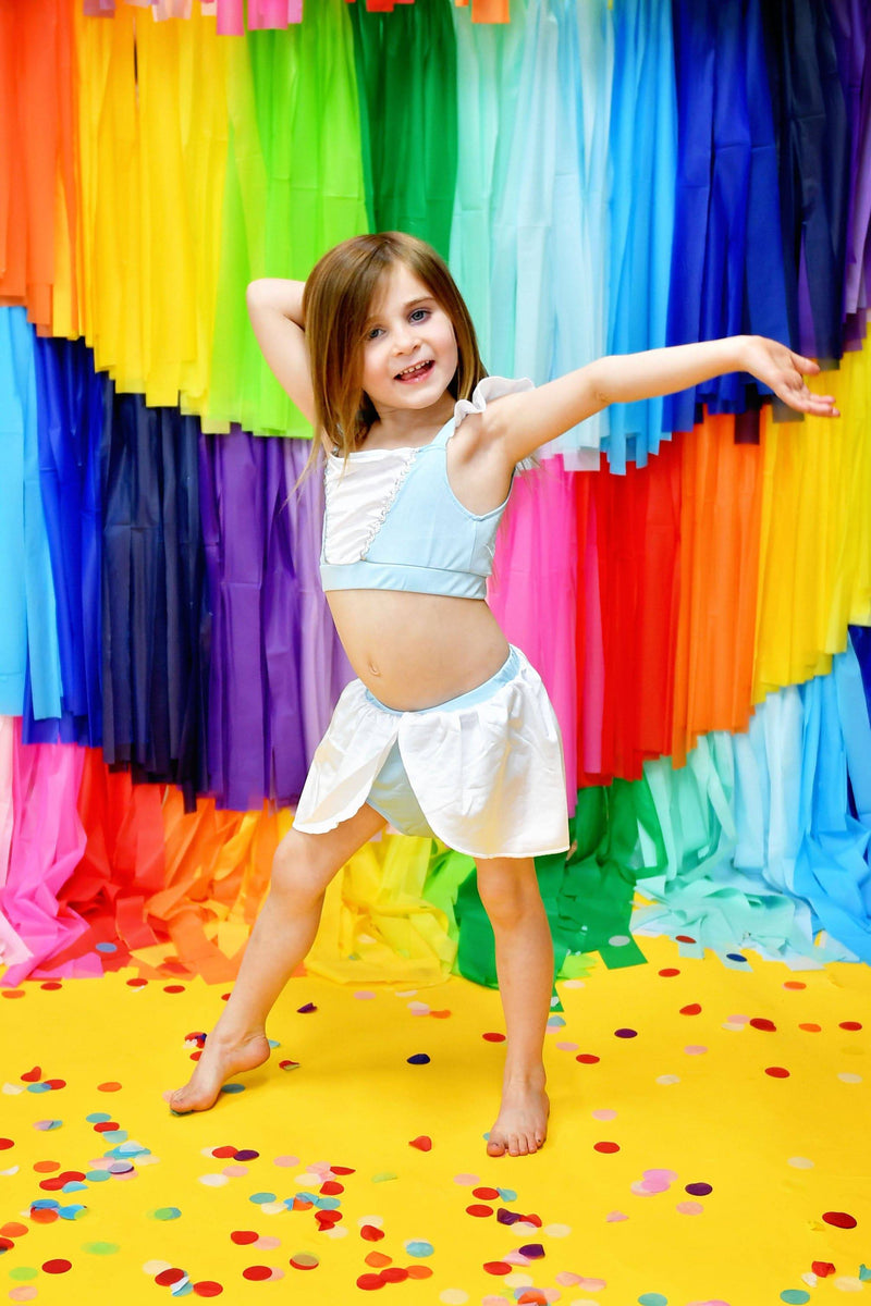 New Glass Slipper Princess Inspired 2 Piece Swimsuit - Great Lakes Kids Apparel LLC