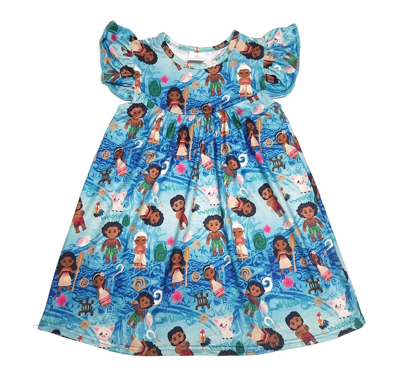 Island Princess Milk Silk Flutter Dress - Great Lakes Kids Apparel LLC