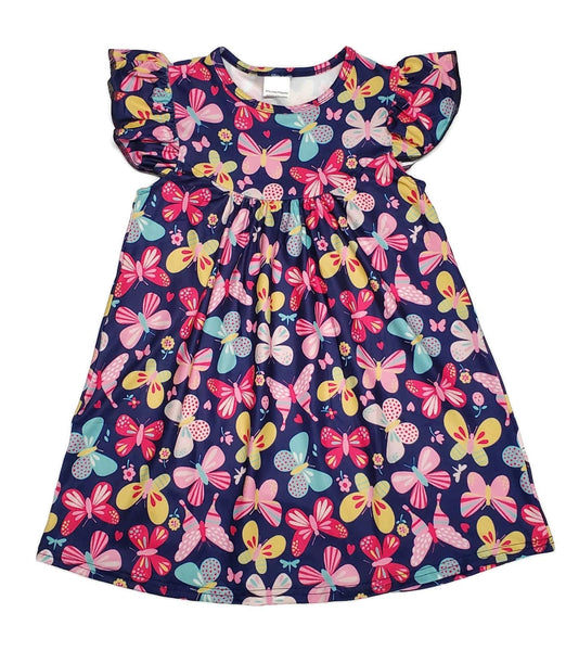 Butterfly Milk Silk Flutter Dress | Great Lakes Kids Apparel LLC