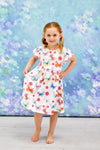 Flutter Away Long Flutter Milk Silk Dress - Great Lakes Kids Apparel LLC