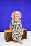Lion Short Sleeve Milk Silk Dress - Great Lakes Kids Apparel LLC