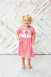 Striped Swan Short Sleeve Milk Silk Dress - Great Lakes Kids Apparel LLC